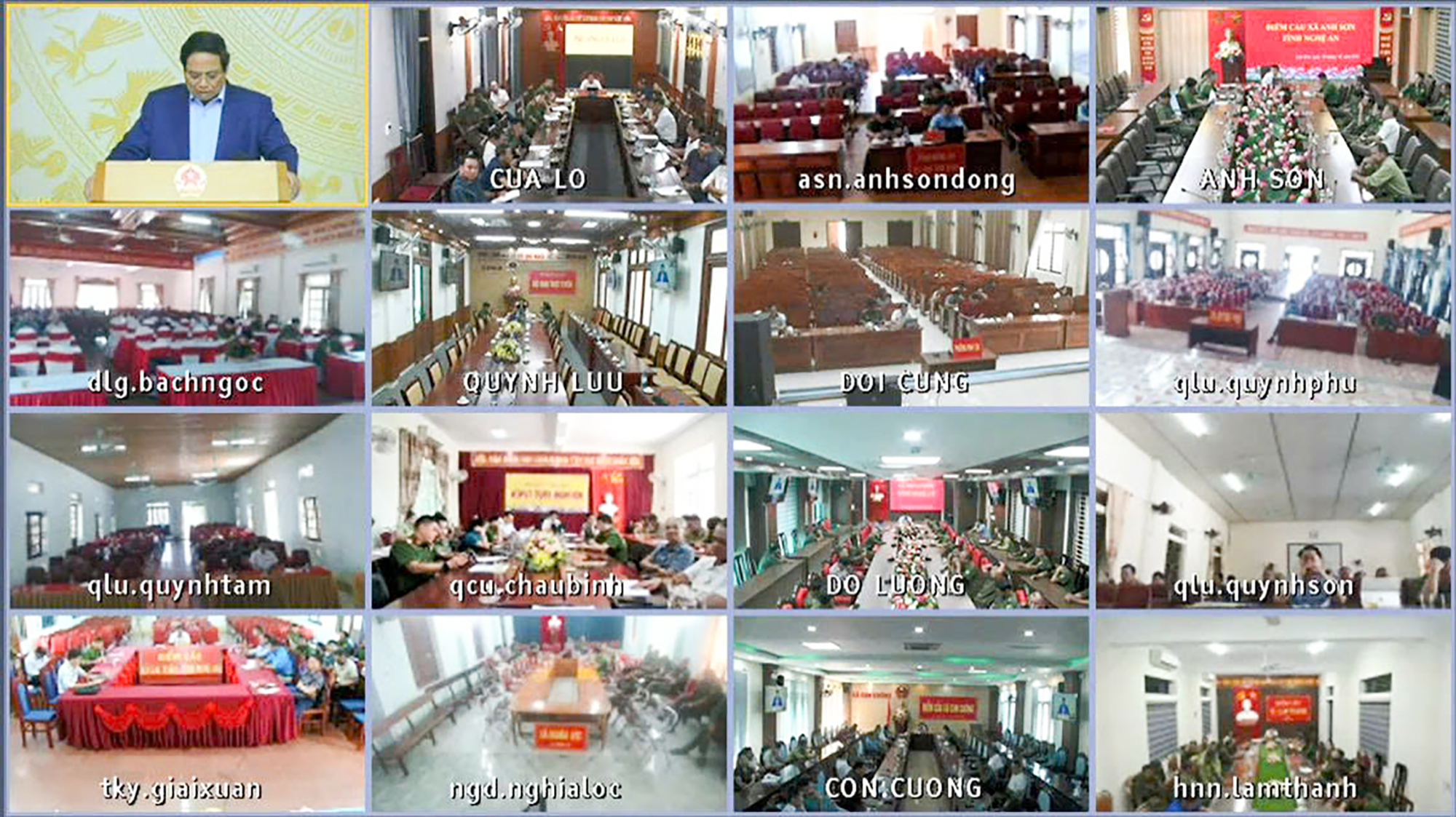 Hội nghị trực tuyến kết nối đến tận điểm cầu các xã