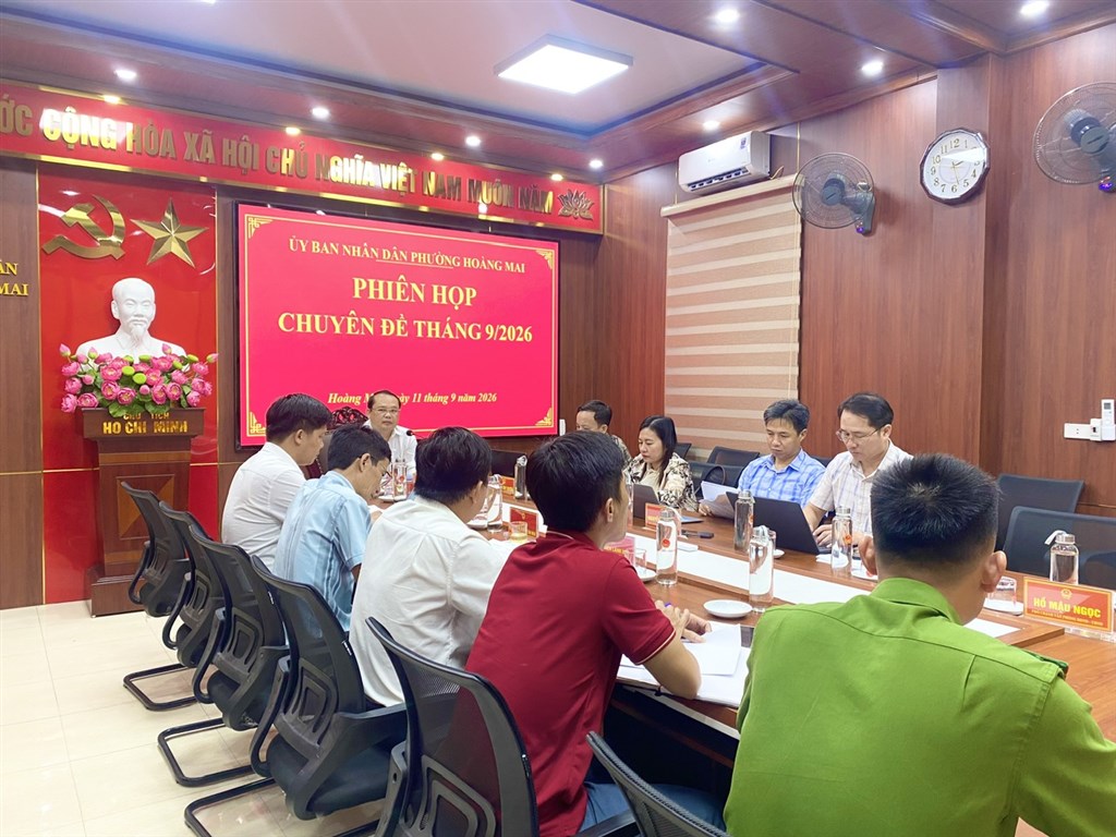 UBND PHƯỜNG HOÀNG MAI TỔ CHỨC PHIÊN HỌP CHUYÊN ĐỀ THÁNG 9