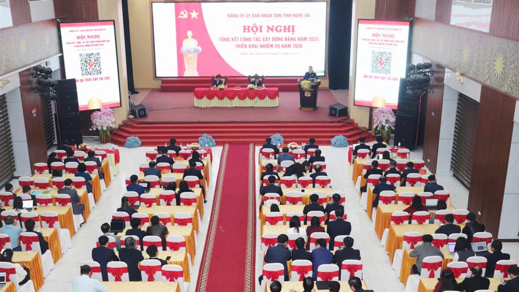 Đảng ủy Ủy ban nhân dân tỉnh tổ chức hội nghị tổng kết công tác xây dựng Đảng năm 2025, triển khai nhiệm vụ năm 2026