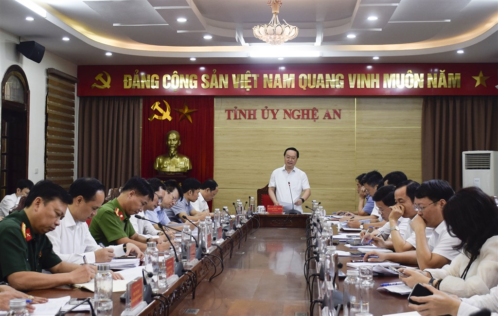Thường trực Tỉnh ủy giao ban với các cơ quan khối Nội chính tháng 7/2025