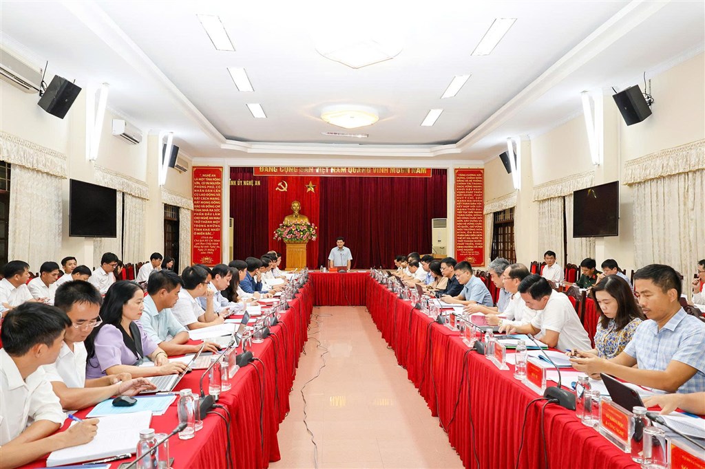 Chủ nhiệm Ủy ban Kiểm tra Tỉnh ủy Phạm Trọng Hoàng chủ trì duyệt đại hội Đảng bộ các xã: Anh Sơn Đông, Thành Bình Thọ, Nhân Hoà