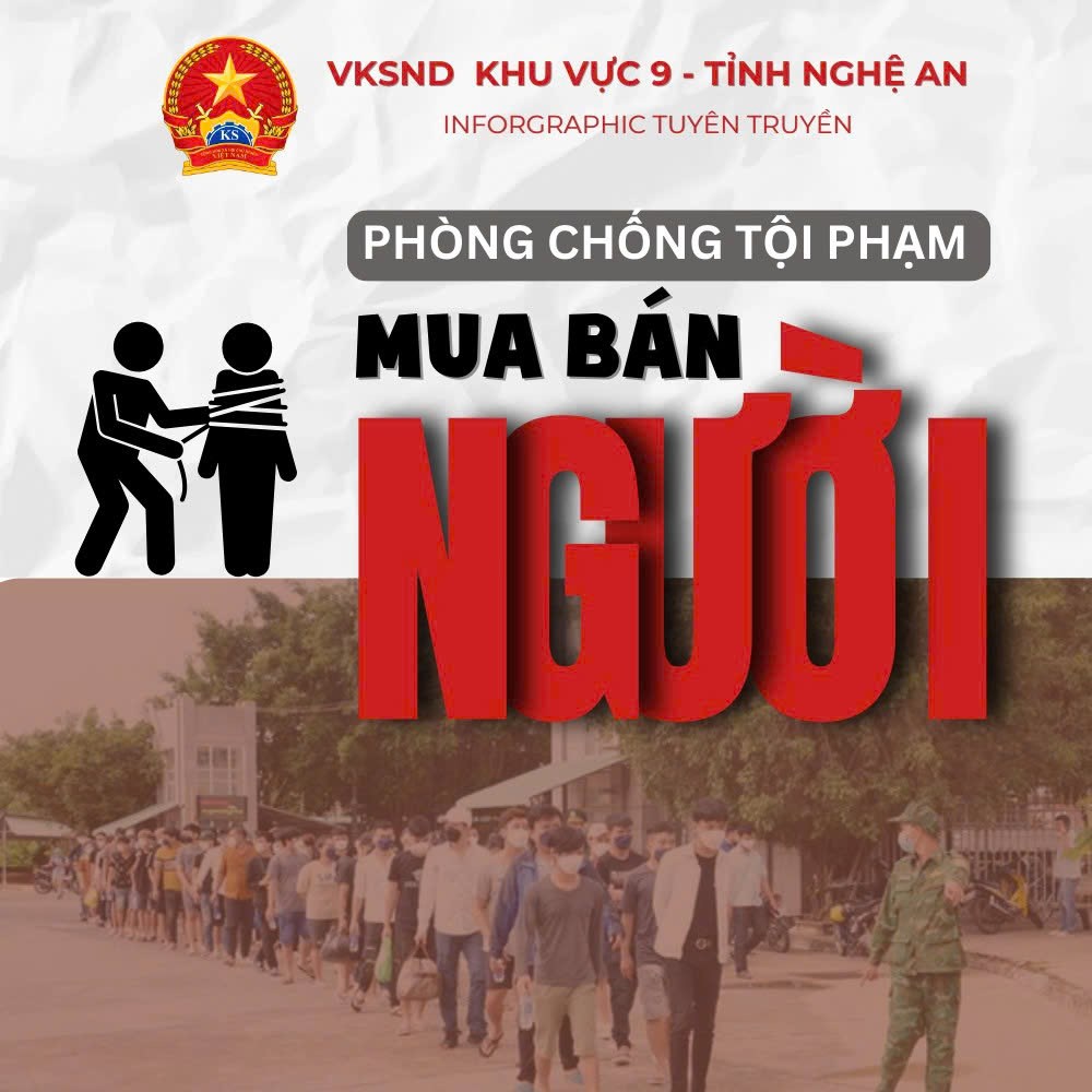 Viện kiểm sát nhân dân khu vực 9, tỉnh Nghệ An thực hiện tuyên truyền phòng, chống tội phạm mua bán người bằng xây dựng Infographic