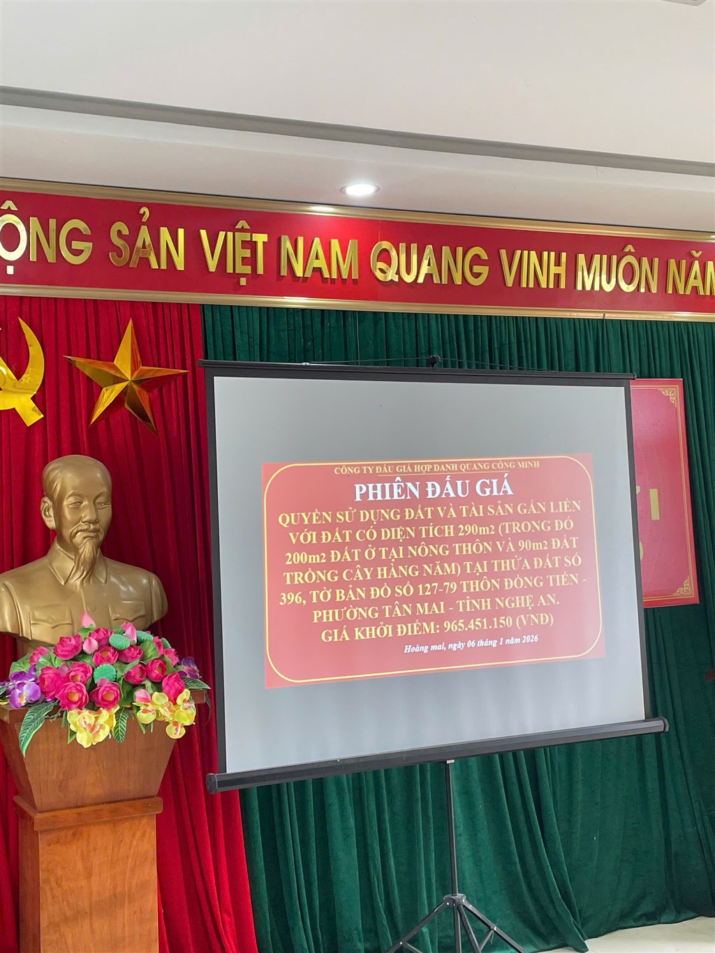 VKSND khu vực 4 – Nghệ An kiểm sát việc đấu giá tài sản tại Phòng thi hành án dân sự khu vực 4 – Nghệ An