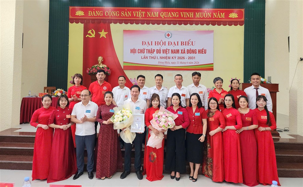 ĐẠI HỘI ĐẠI BIỂU HỘI CHỮ THẬP ĐỎ XÃ ĐÔNG HIẾU LẦN THỨ I, NHIỆM KỲ 2026 – 2031 THÀNH CÔNG TỐT ĐẸP