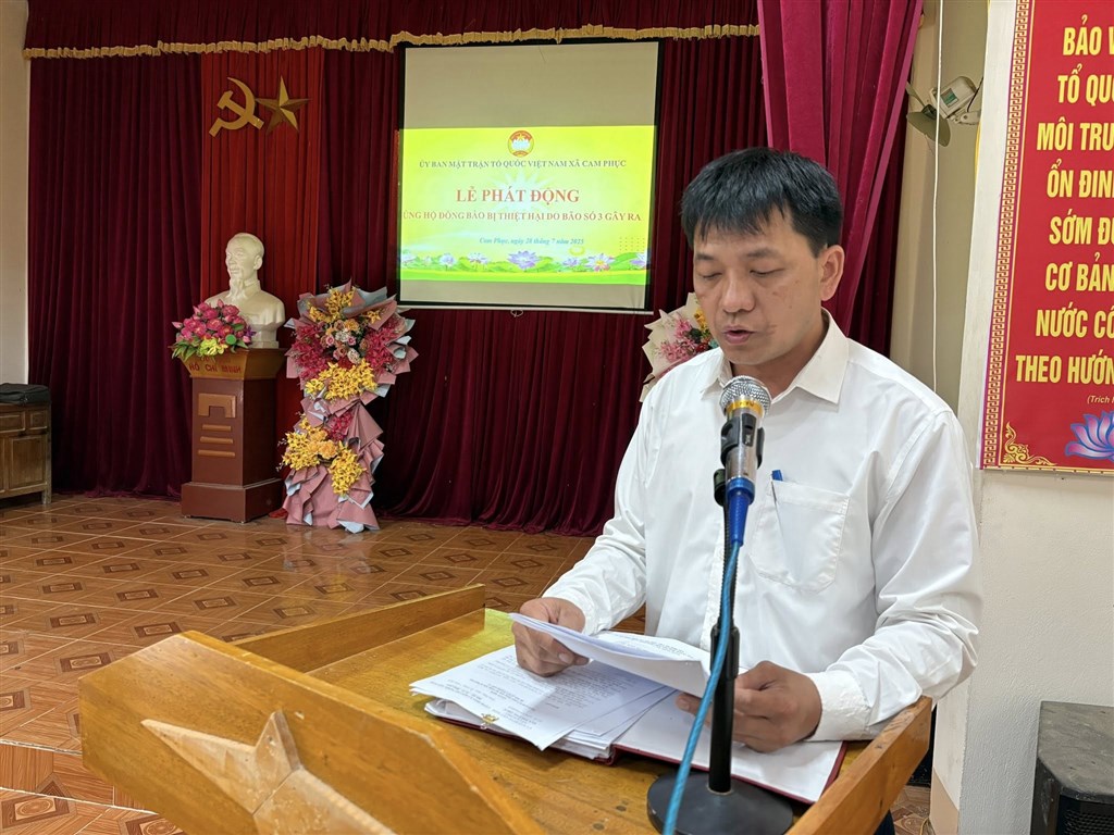 LỄ PHÁT ĐỘNG ỦNG HỘ ĐỒNG BÀO BỊ THIỆT HẠI DO BÃO SỐ 3 GÂY RA