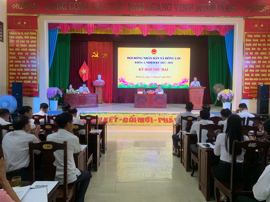 Hội đồng Nhân dân xã Đông Lộc khóa I, nhiệm kỳ 2021–2026 tổ chức kỳ họp thứ hai