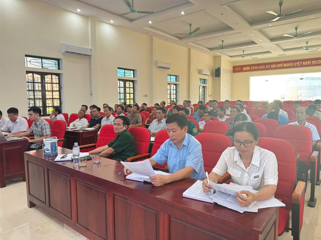 UBND xã Đông Thành họp BCĐ phòng, chống  dịch tả lợn Châu Phi trên địa bàn xã 